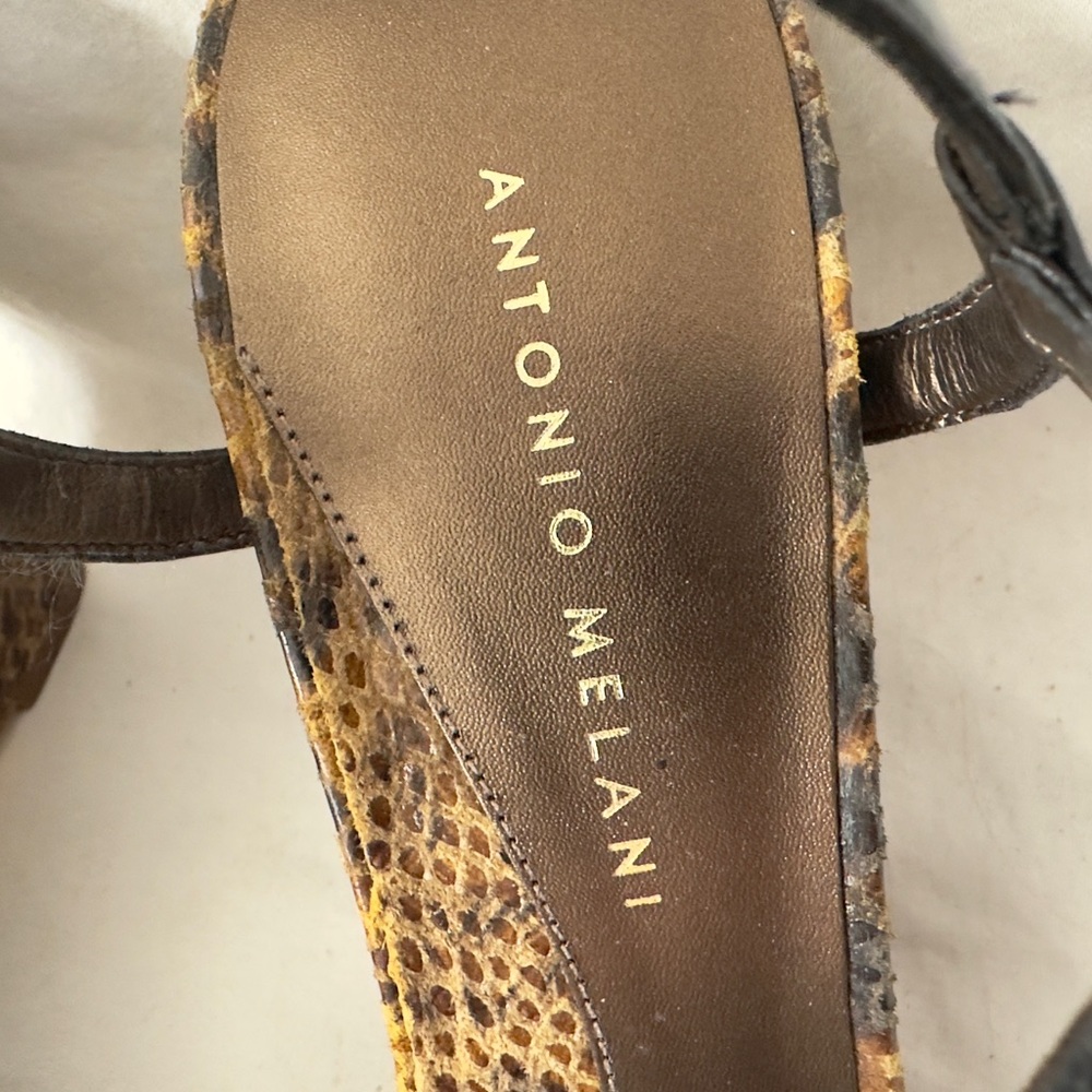Antonio Melani New Python/Snakeskin Leather Sanda… - image 7